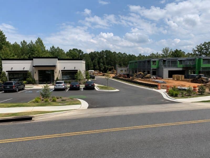 ALTA Survey for commercial property beside an active redevelopment site in Vestavia Hills Alabama